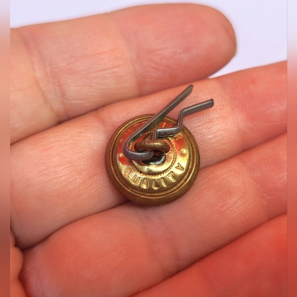 THIS OLD NEW YORK STATE SEAL  MILITIA BRASS 5/8" UNIFORM COAT BUTTON - Picture 6 of 6